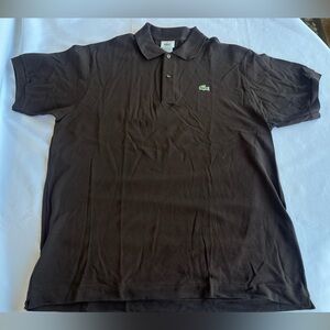 Vintage Lacoste F5191 Devanlay Men's Dark Brown Izod Shirt Size 6 or XL